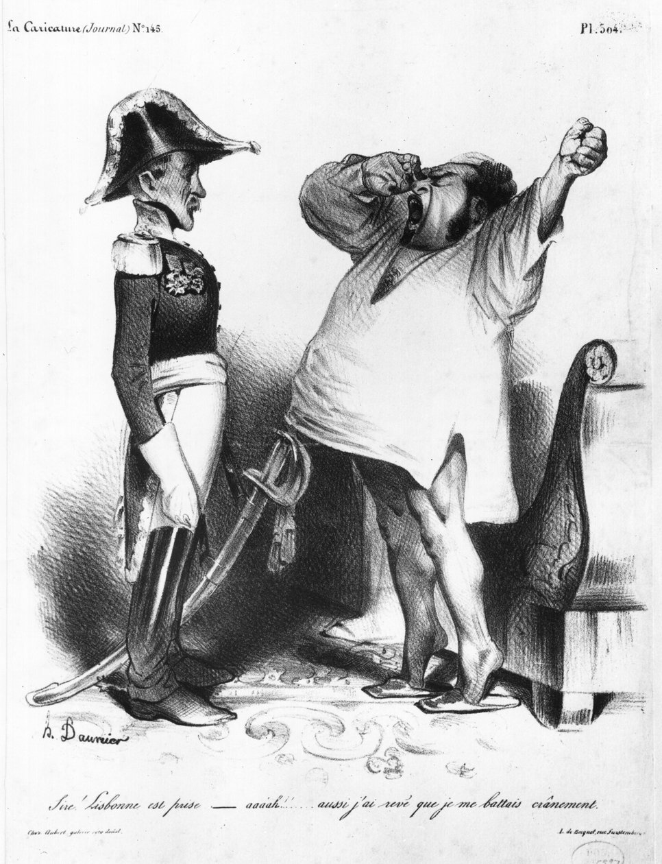 El Conde de Villaflor informando a Pedro I (1798-1834) Emperador de Brasil y Rey de Portugal que ha recapturado Lisboa, de 