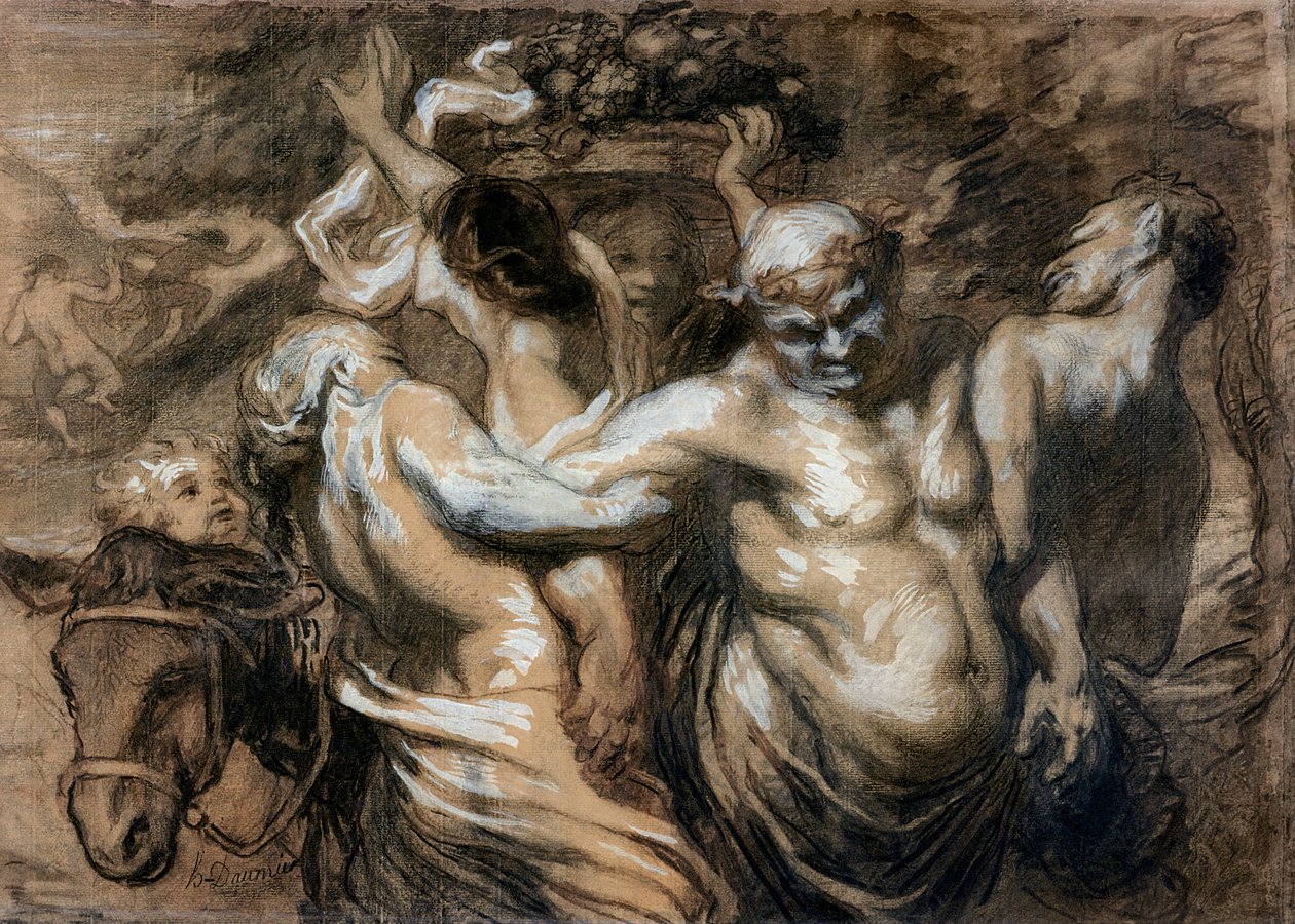 El Sileno borracho de Honoré Daumier