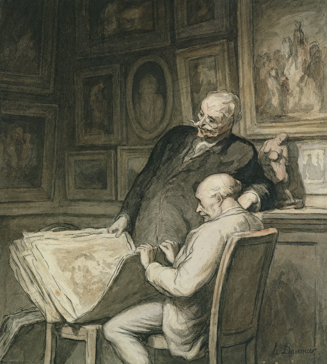 Los coleccionistas de grabados de Honoré Daumier
