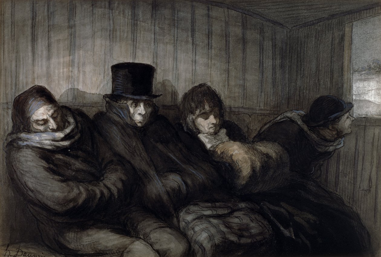 El vagón de segunda clase, 1864 de Honoré Daumier