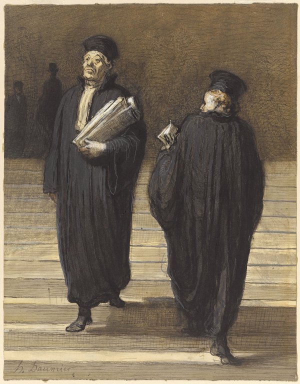 Los dos colegas (abogados) de Honoré Daumier