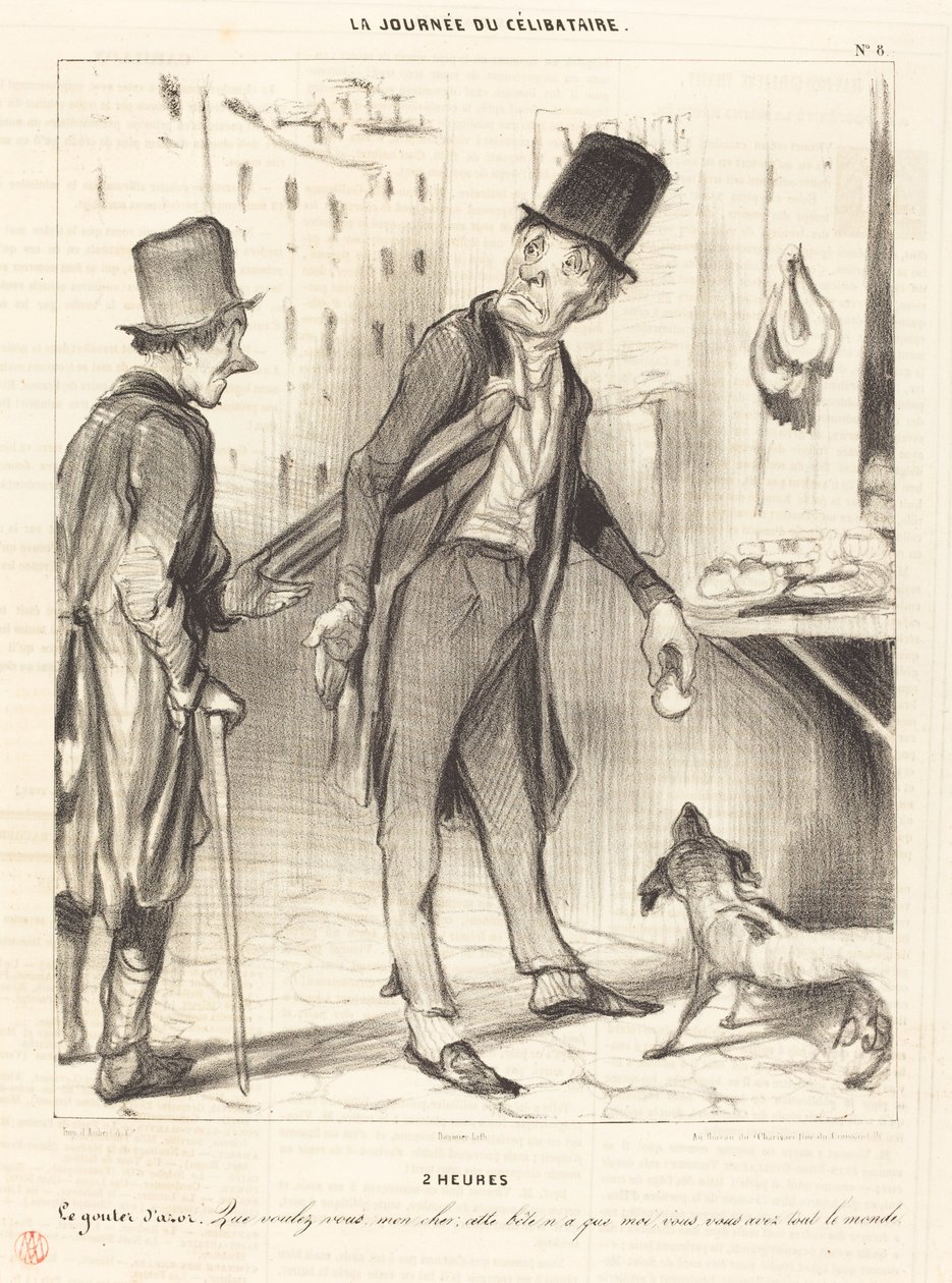 2 horas - La merienda de Azor de Honoré Daumier