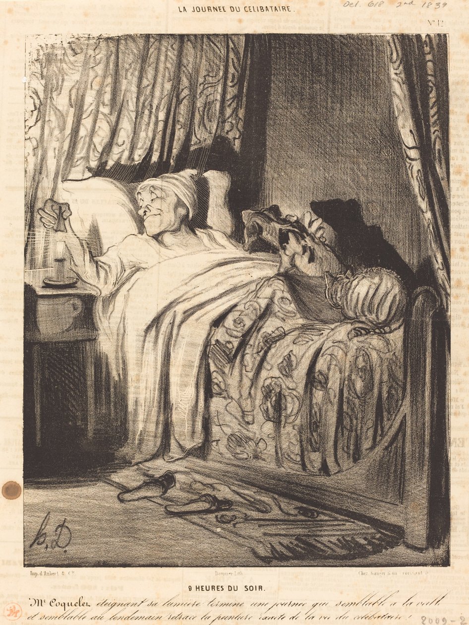 9 de la Noche de Honoré Daumier