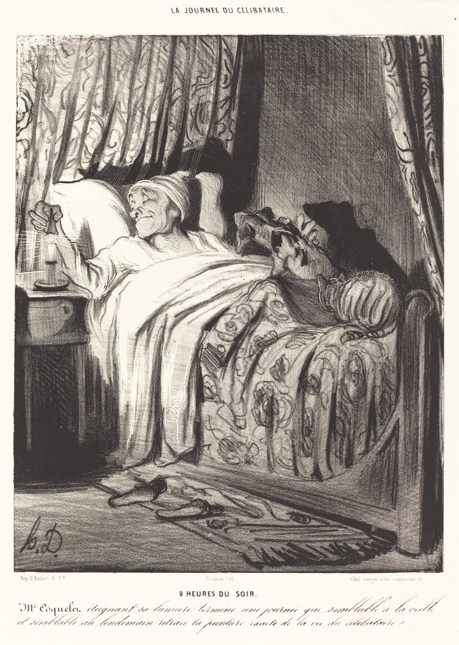 9 de la noche de Honoré Daumier
