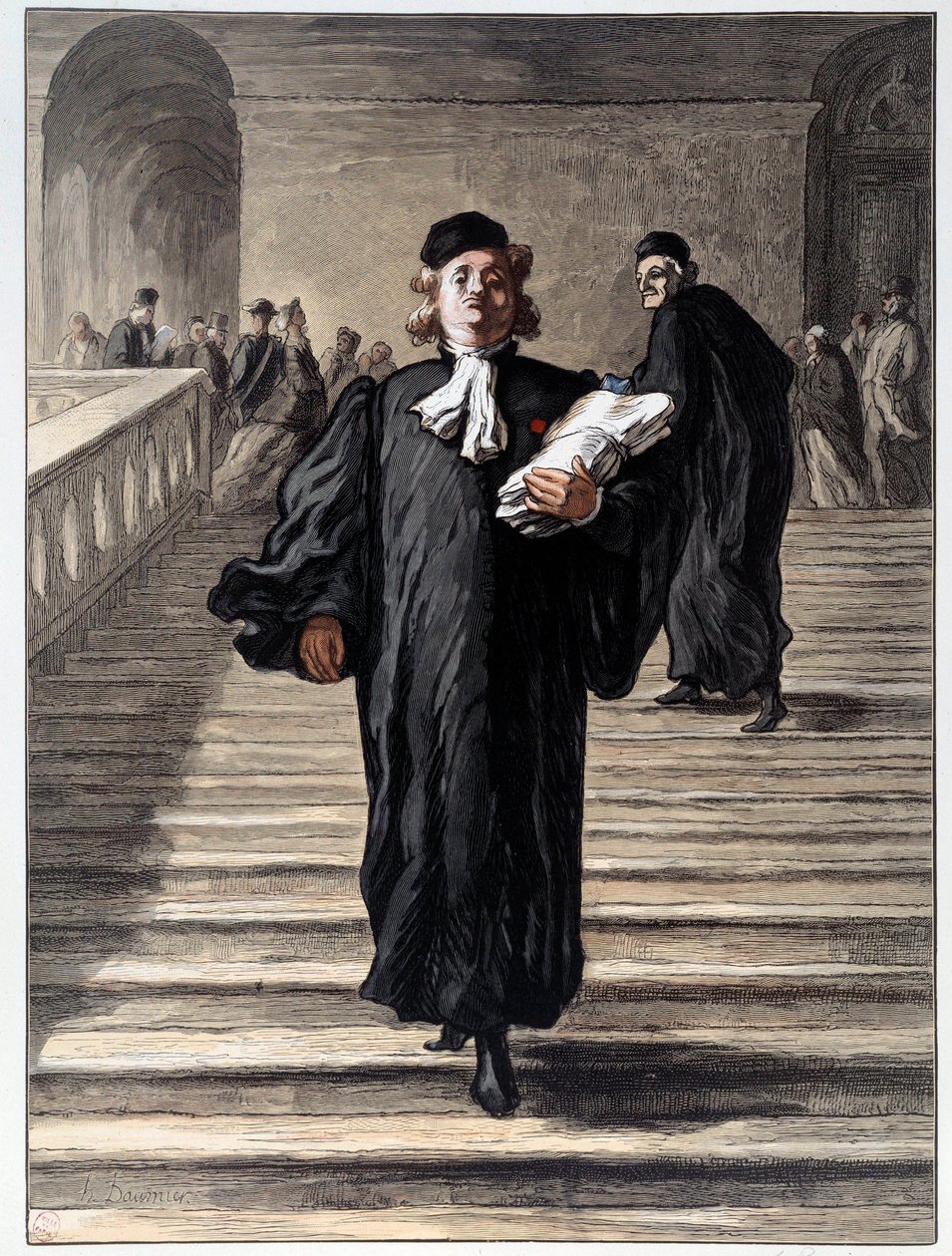 Un abogado en el tribunal. Litografía de Honoré Daumier (siglo XIX) París, Museo Carnavalet de Honoré Daumier