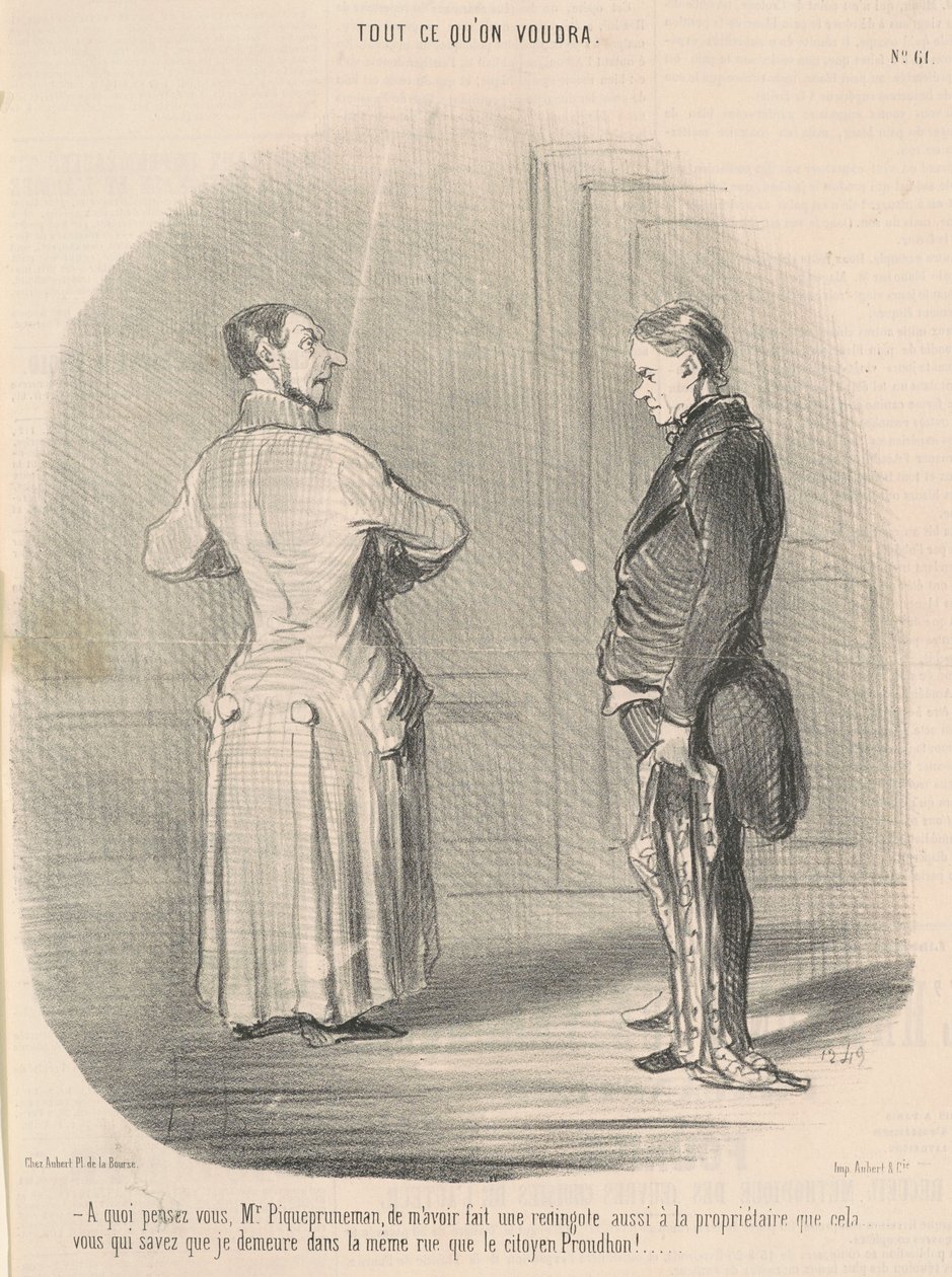 ¿En qué piensas, Sr. Piquepruneman, de haberme...? de Honoré Daumier