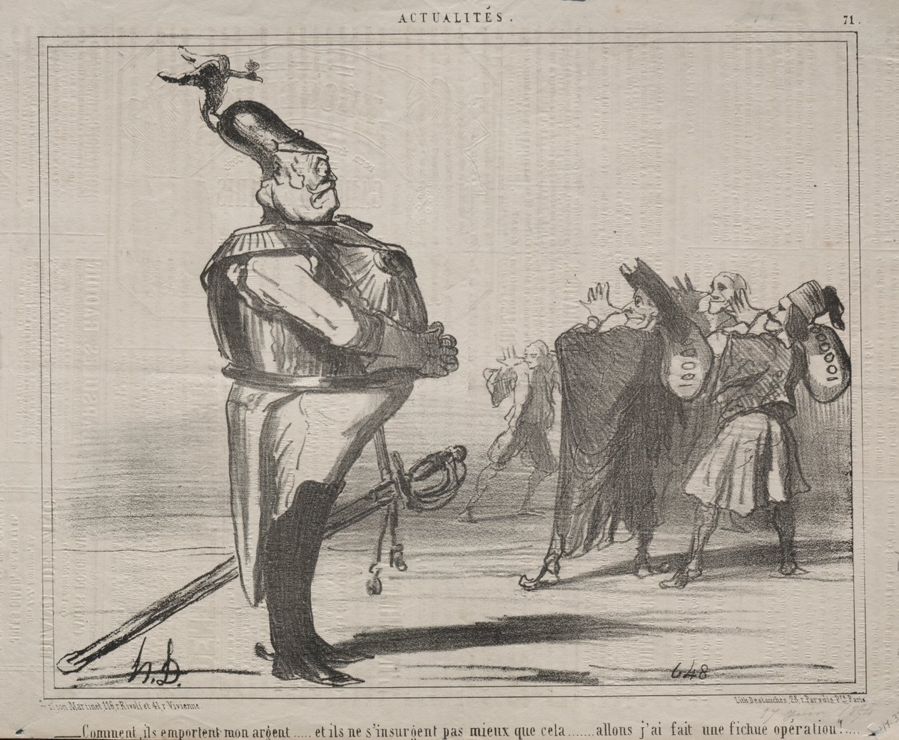 Actualidades (No. 71): ¿Por qué se llevan mi dinero...? de Honoré Daumier