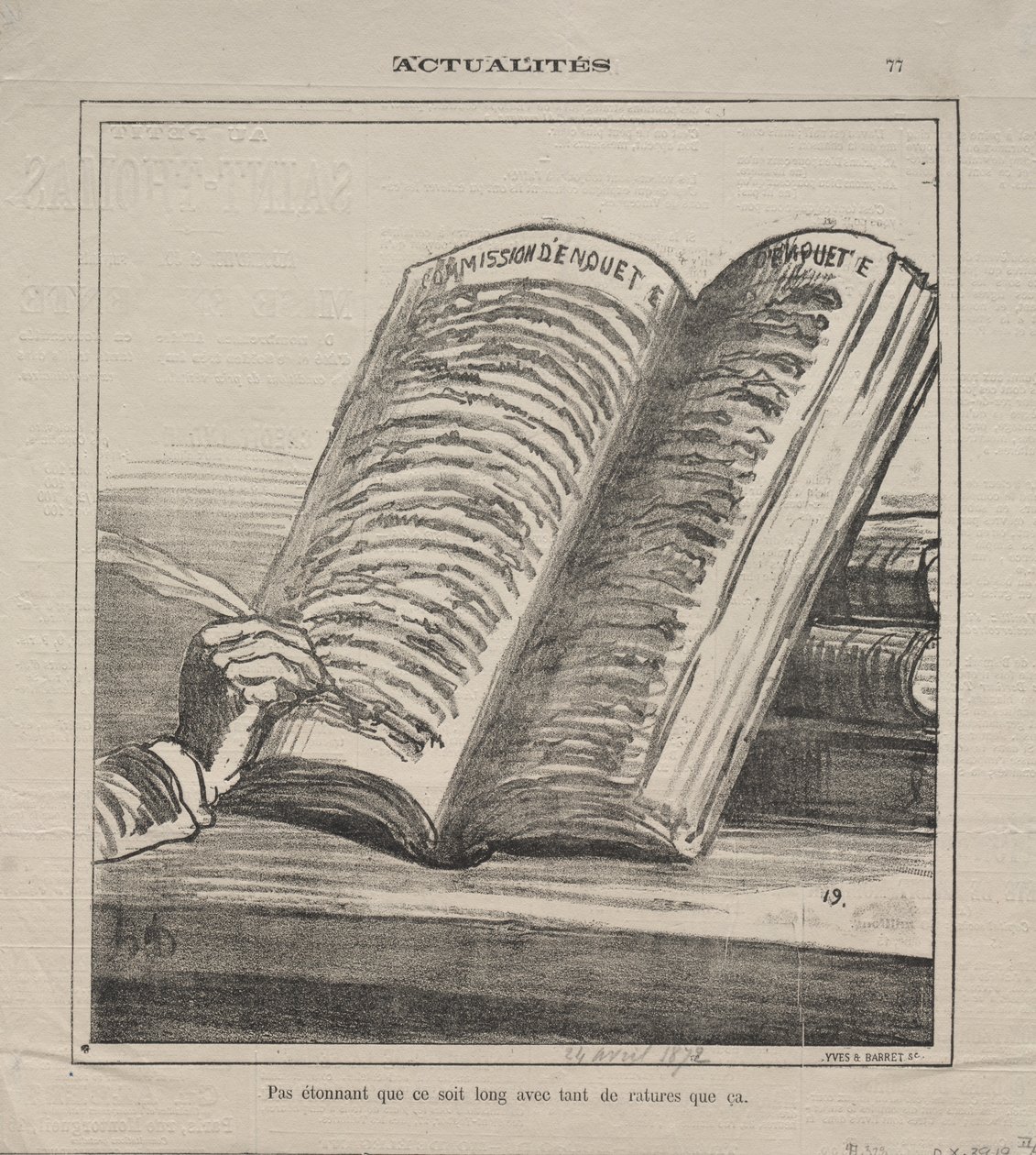 Actualidades (No. 77): No te asombres de que sea largo y con muchas correcciones de Honoré Daumier