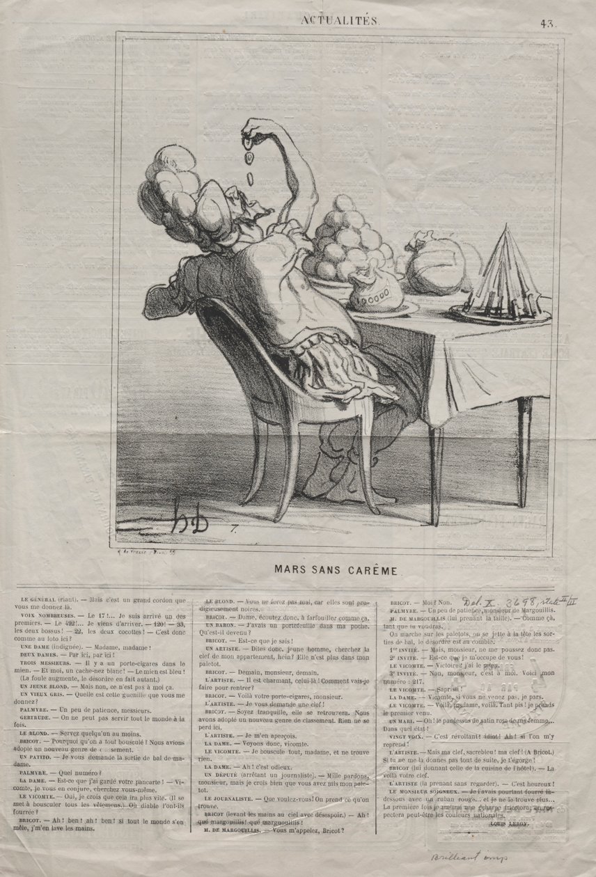 Actualidades No. 43: Marcha sin Cuaresma de Honoré Daumier