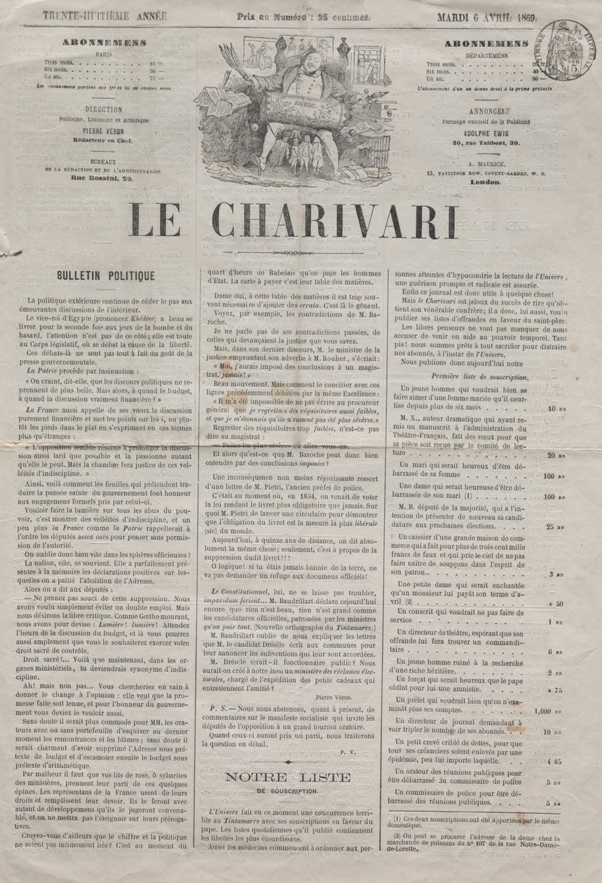 Actualidades No. 64: Dificultades para volverse esbelto, 1869 de Honoré Daumier