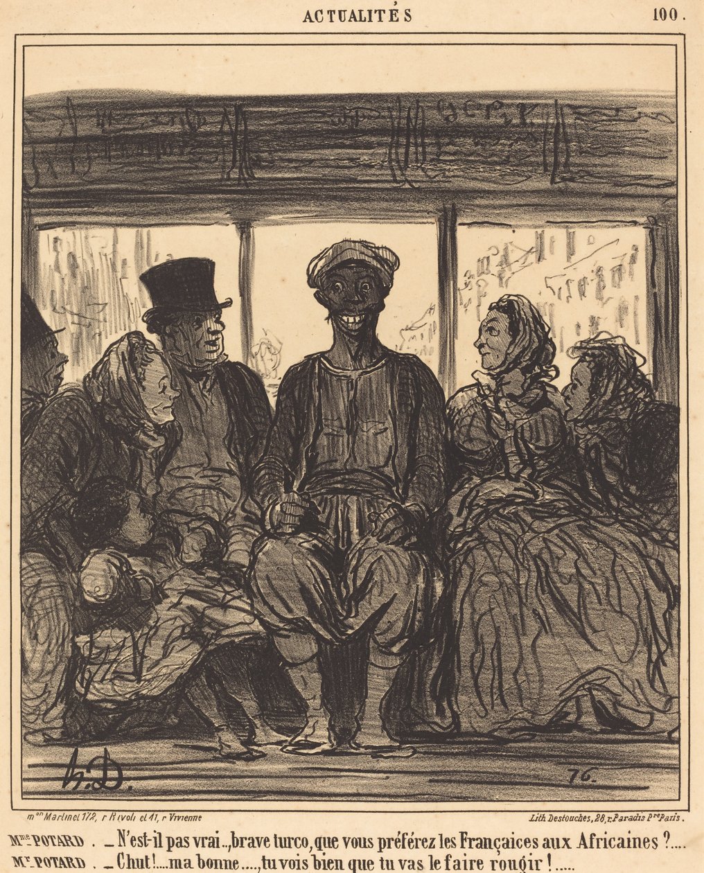 Actualidades: Sra. Potard - ¿No es cierto, valiente turco...? de Honoré Daumier