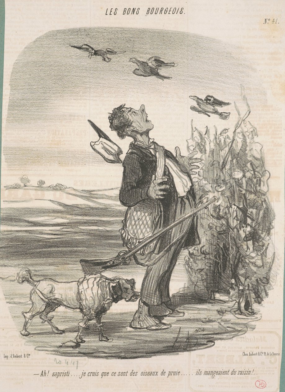 ¡Ah! ... Creo que son aves de presa ... de Honoré Daumier