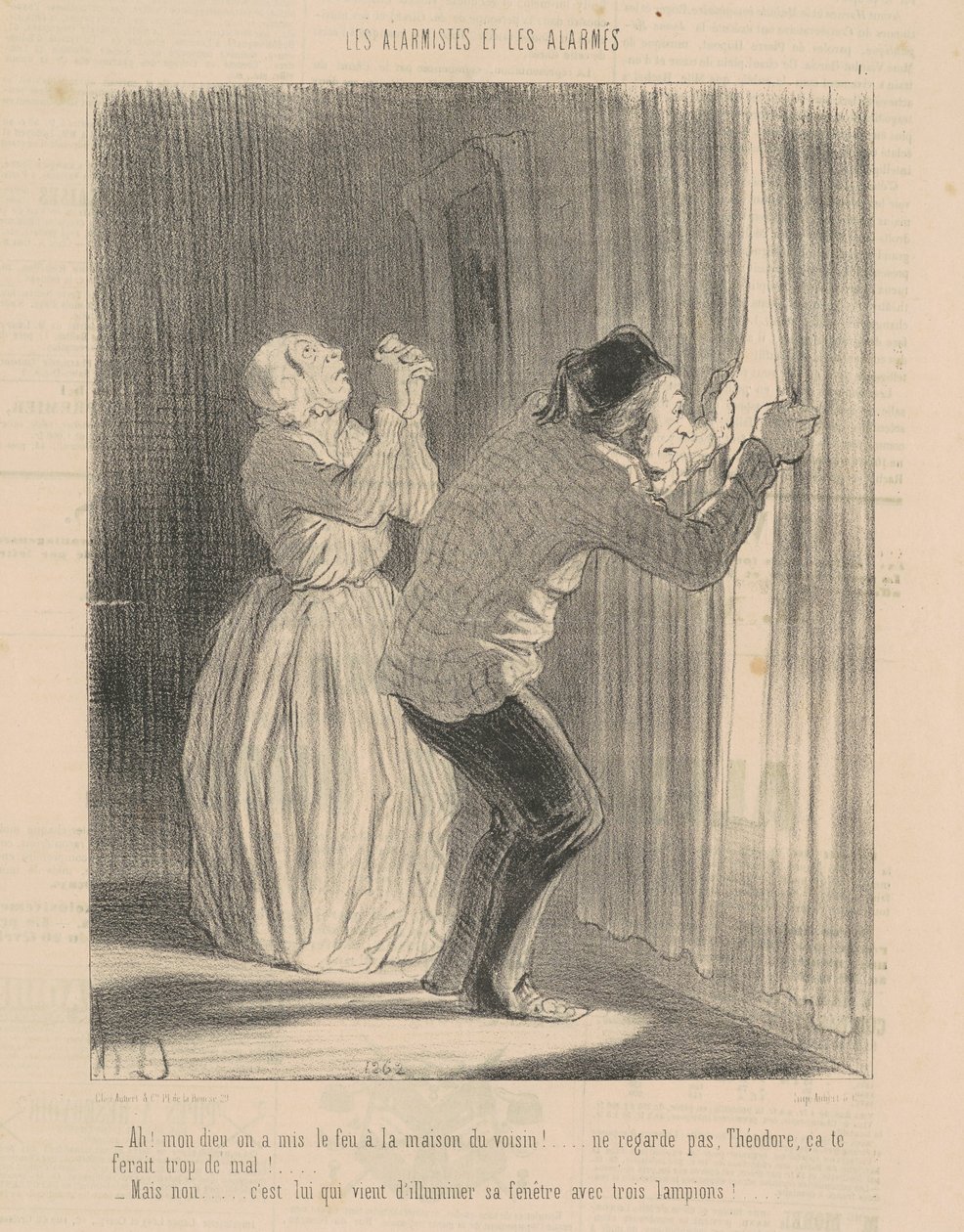 ¡Ah! Dios mío, han incendiado la casa del vecino ... de Honoré Daumier