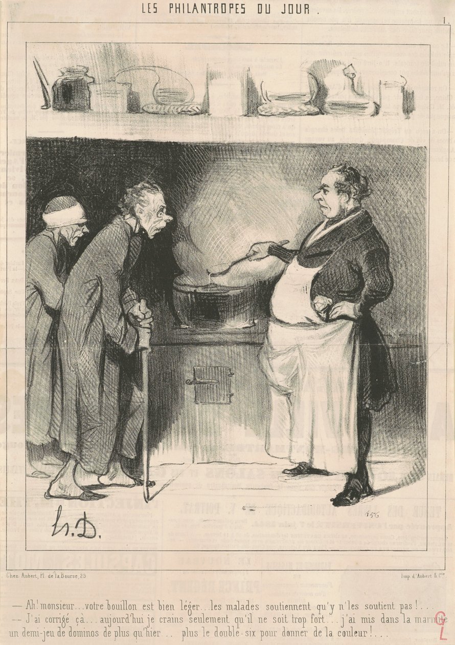¡Ah! Señor ... su caldo está ... de Honoré Daumier