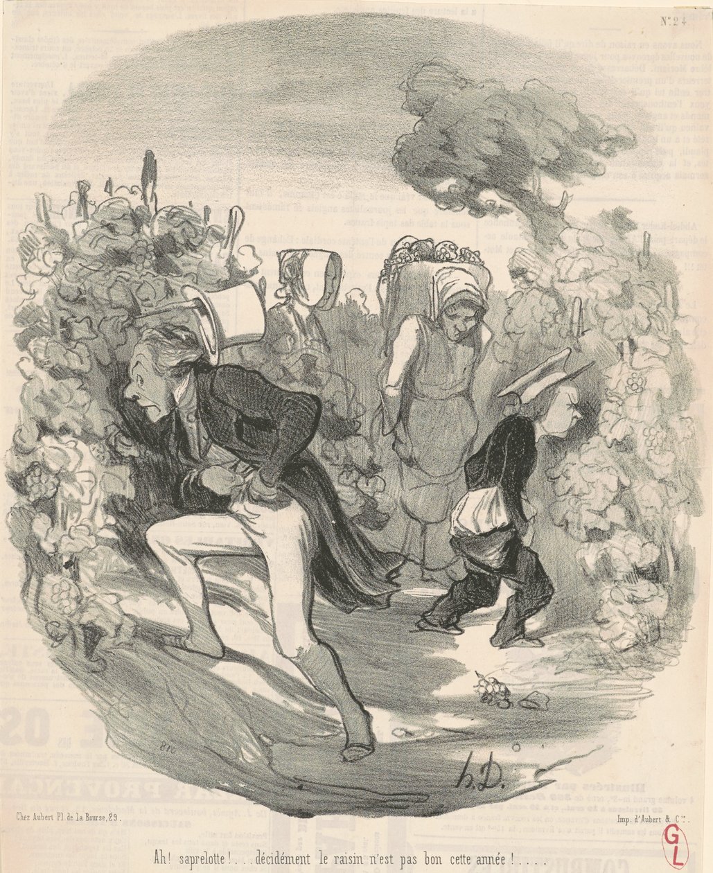 ¡Ah! ¡Saperlotte! ... ¡La uva no es buena este año! ... de Honoré Daumier