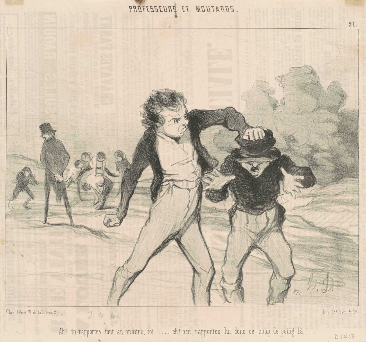 ¡Ah! Todo lo reportas al maestro... de Honoré Daumier