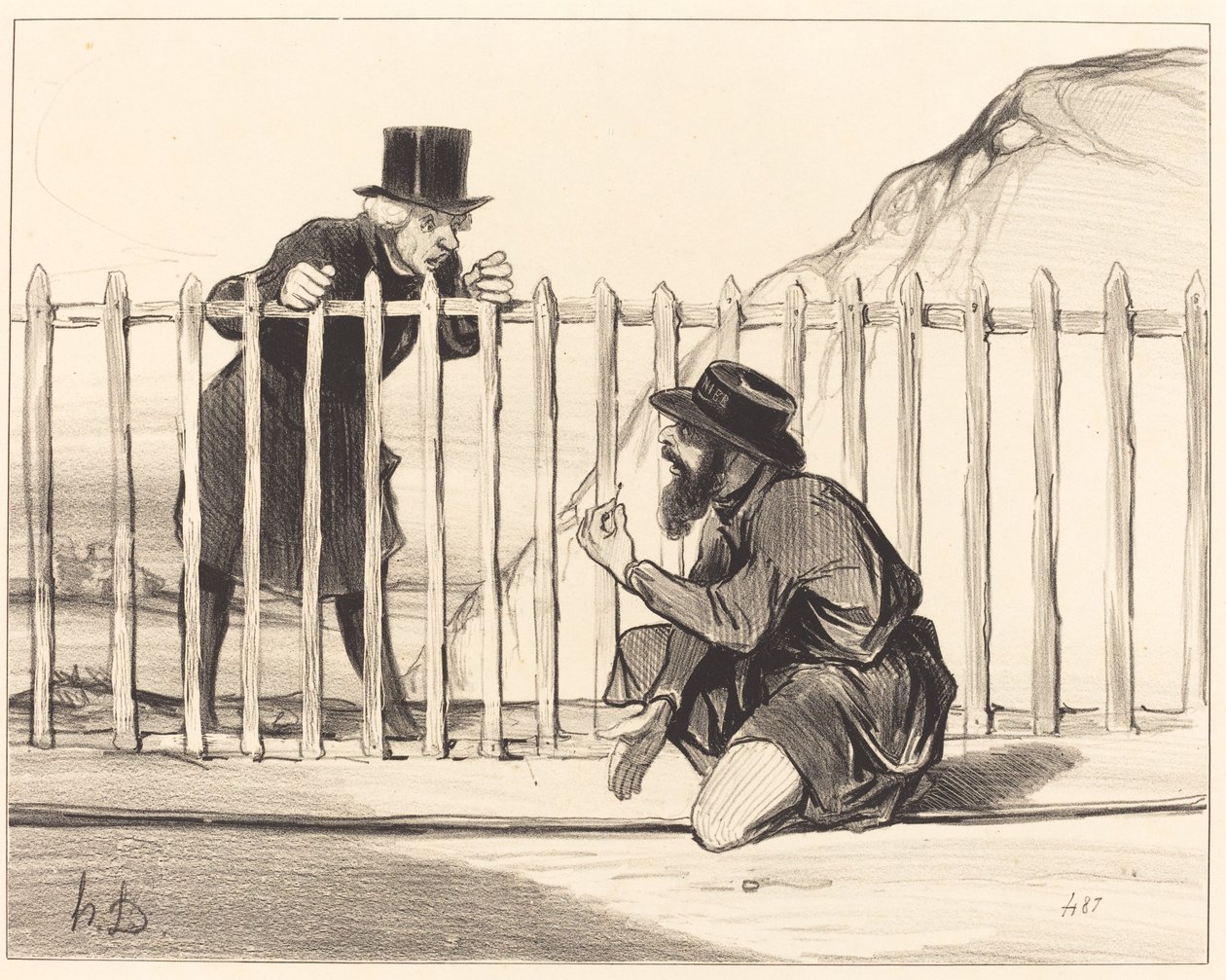 ¡Ah! bueno... el convoy... puede jactarse de escapar... de Honoré Daumier