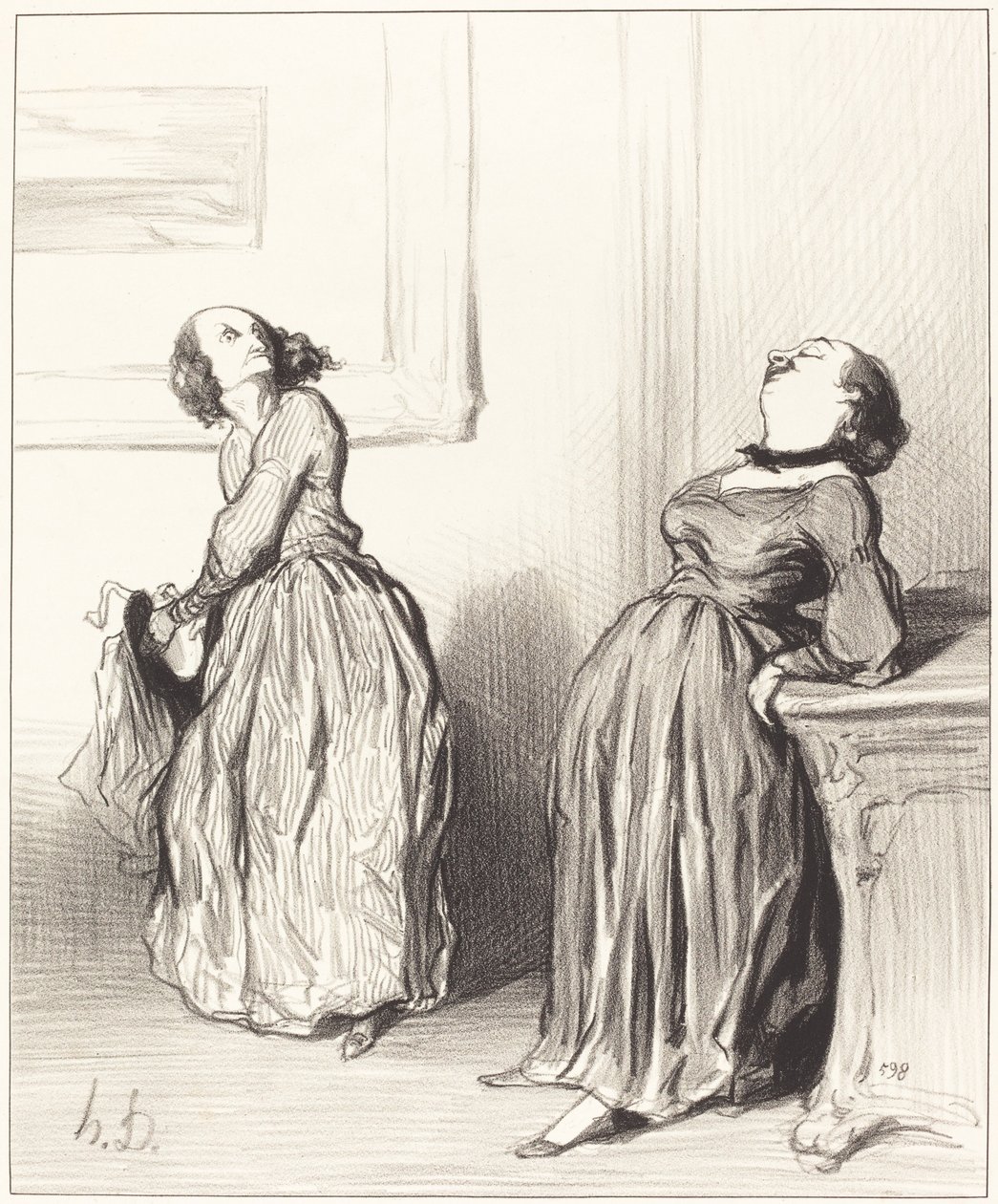 Ah, encuentras que mi última novela no está del todo... de Honoré Daumier
