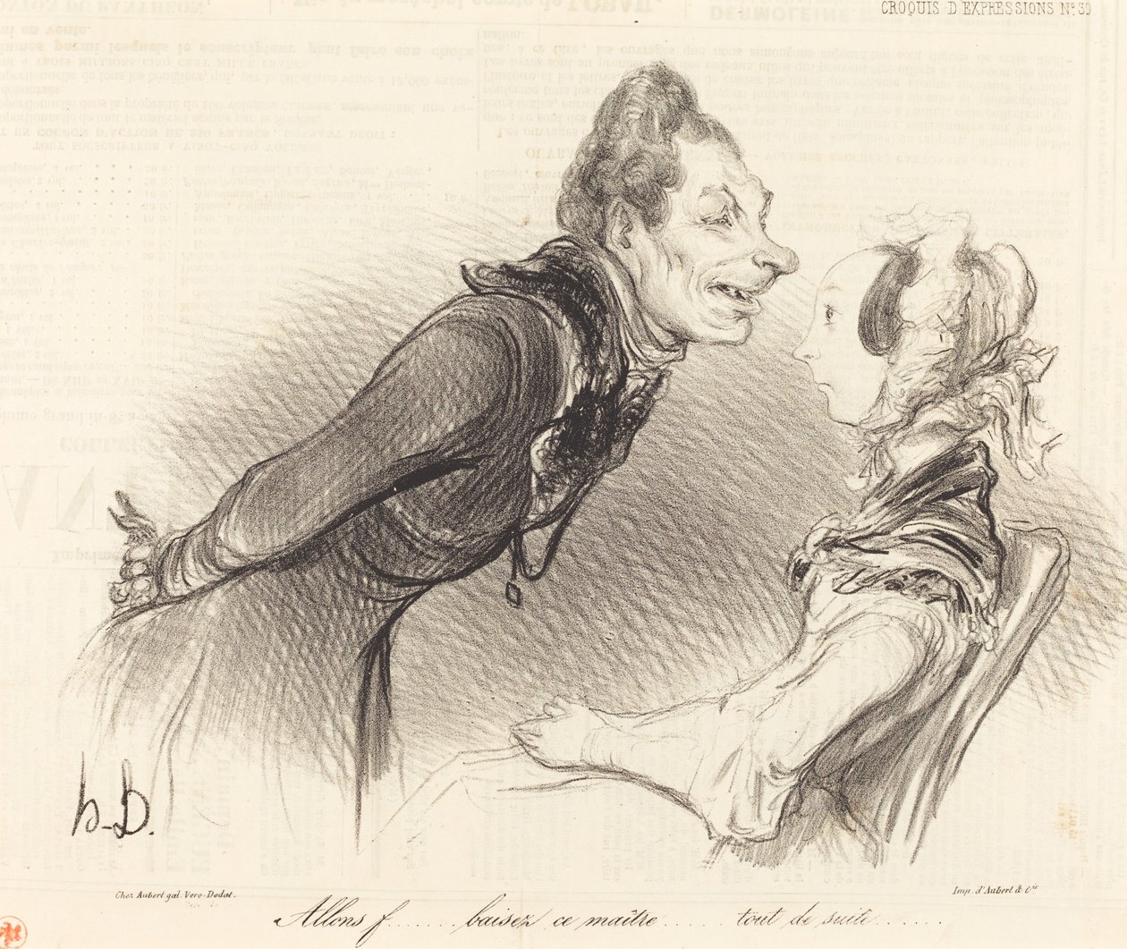 Allons... baisez ce maître... tout de suite... de Honoré Daumier