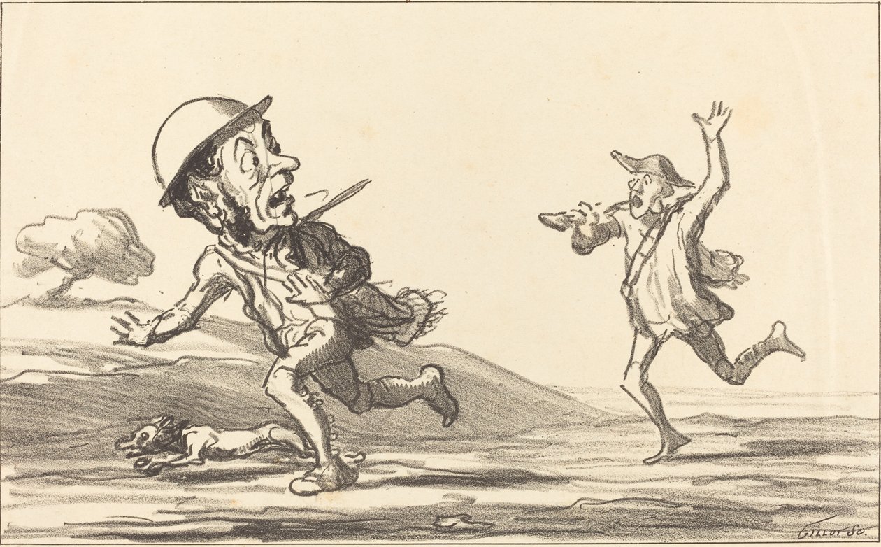 ¡Vamos!... parece... caza reservada de Honoré Daumier
