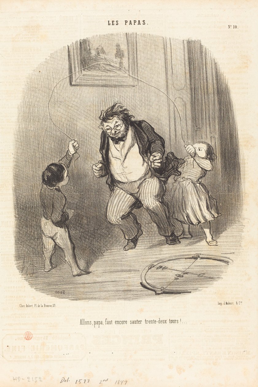 Vamos, papá... aún... treinta y dos vueltas... de Honoré Daumier
