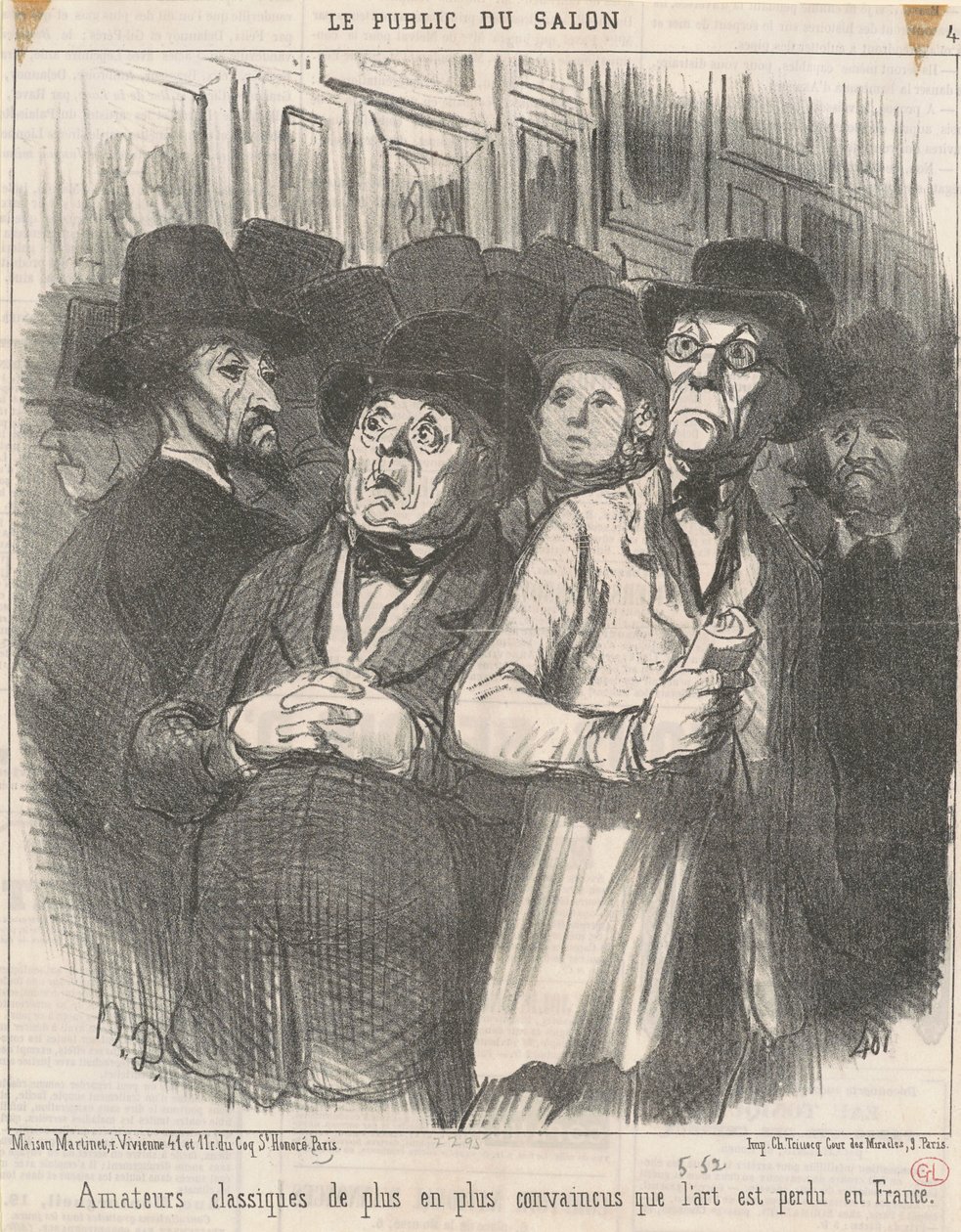 Amateurs clásicos convencidos de Honoré Daumier