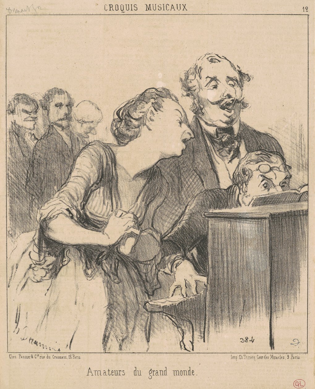 Aficionados del gran mundo de Honoré Daumier