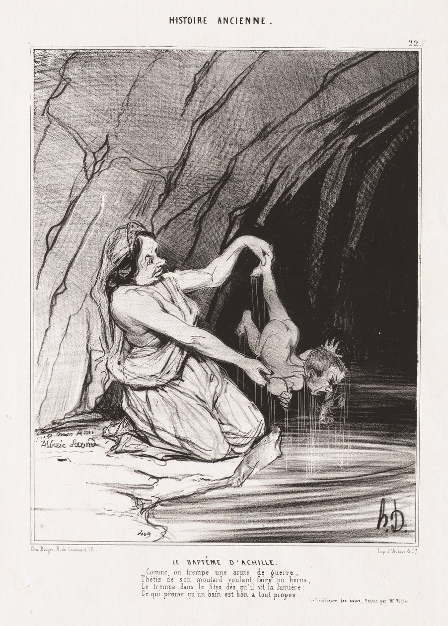 Historia Antigua: Pl. 22, El Bautismo de Aquiles de Honoré Daumier