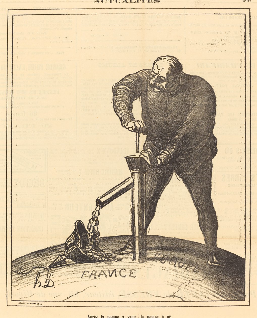 Después de la bomba de sangre, la bomba de oro de Honoré Daumier