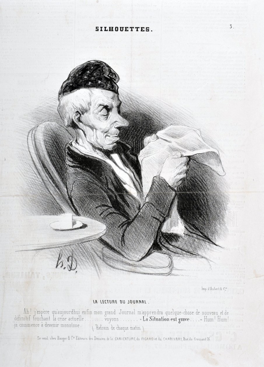 Serie SOUXETTES "La lectura del periódico" de Honoré Daumier