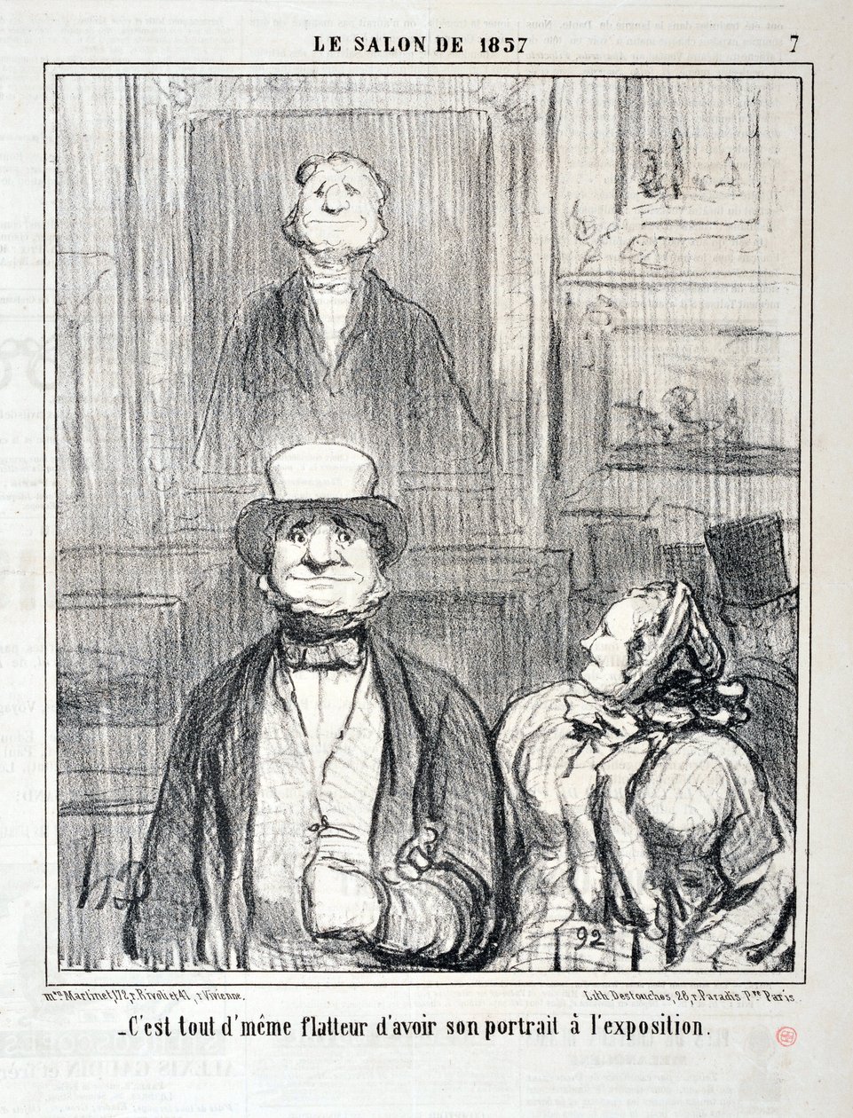 Serie SALON DE 1857 "- Es aún halagador tener su retrato en la exposición" de Honoré Daumier