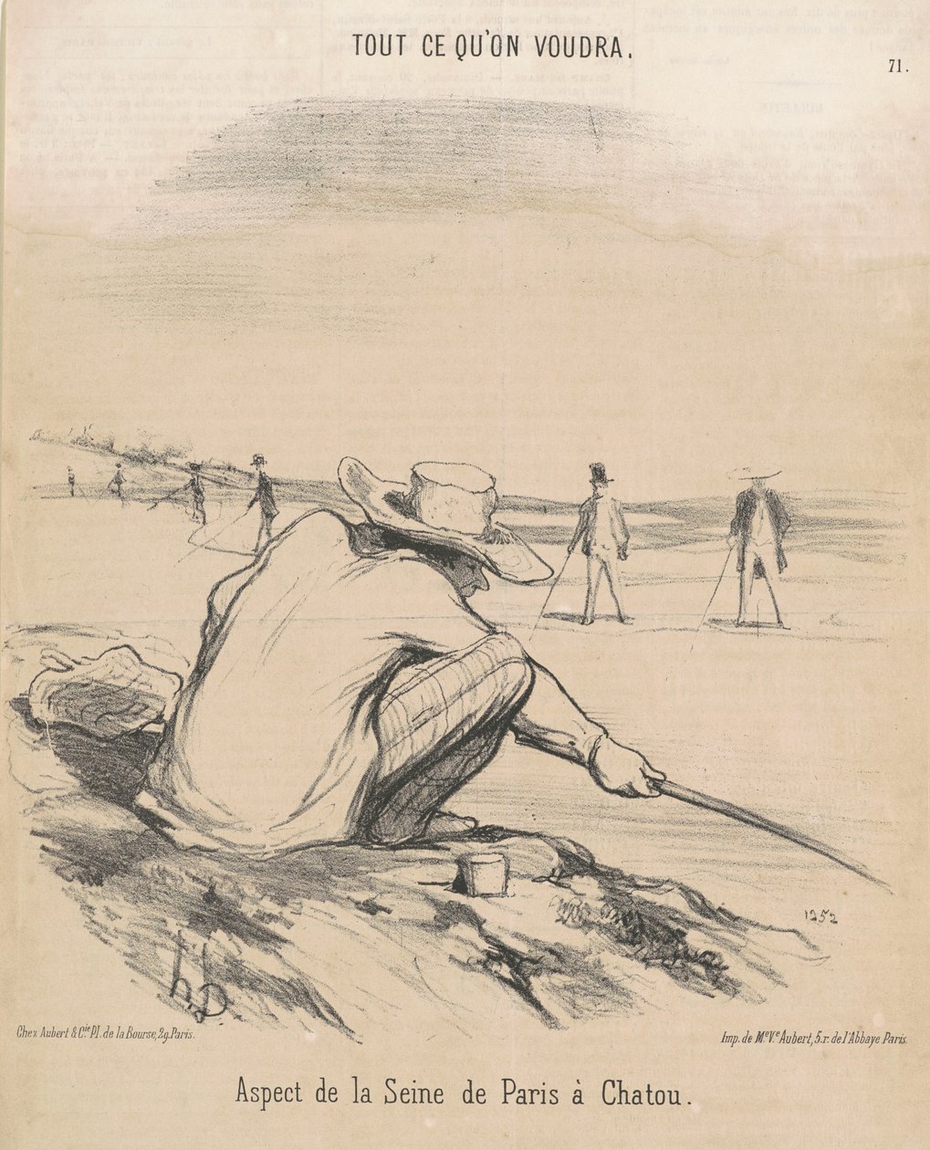 Aspecto del Sena de París a Chatou de Honoré Daumier