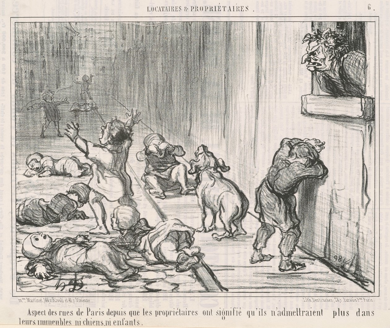 Aspect des rues de Paris depuis ... de Honoré Daumier