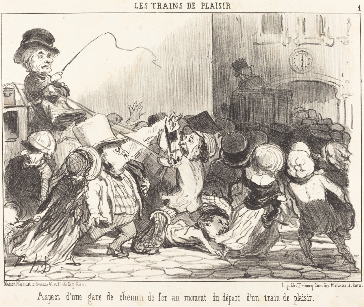 Aspecto de una Estación de Ferrocarril... de Honoré Daumier