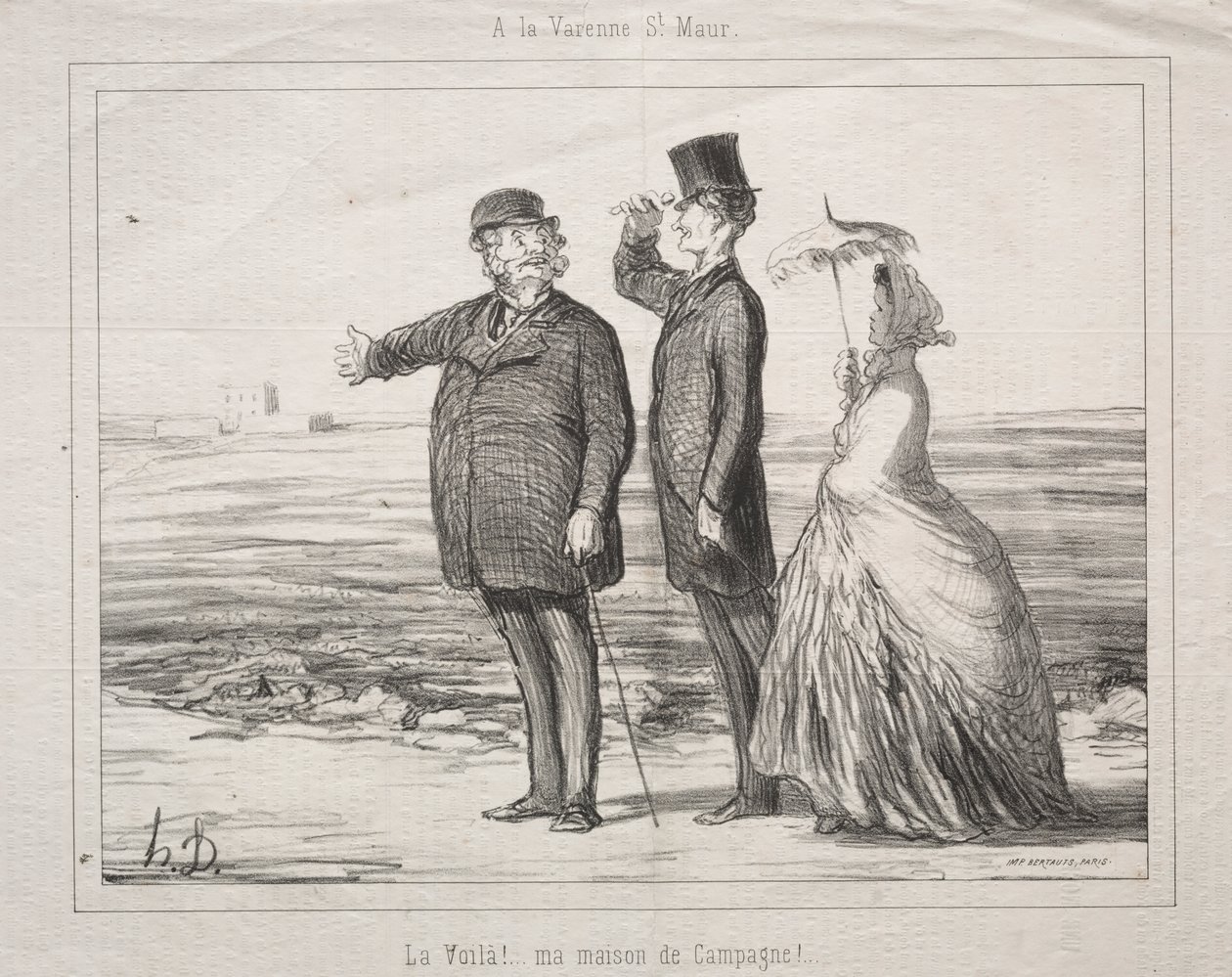 En Varenne-Saint-Maur: ¡Mira! Aquí está, mi casa en el campo! de Honoré Daumier