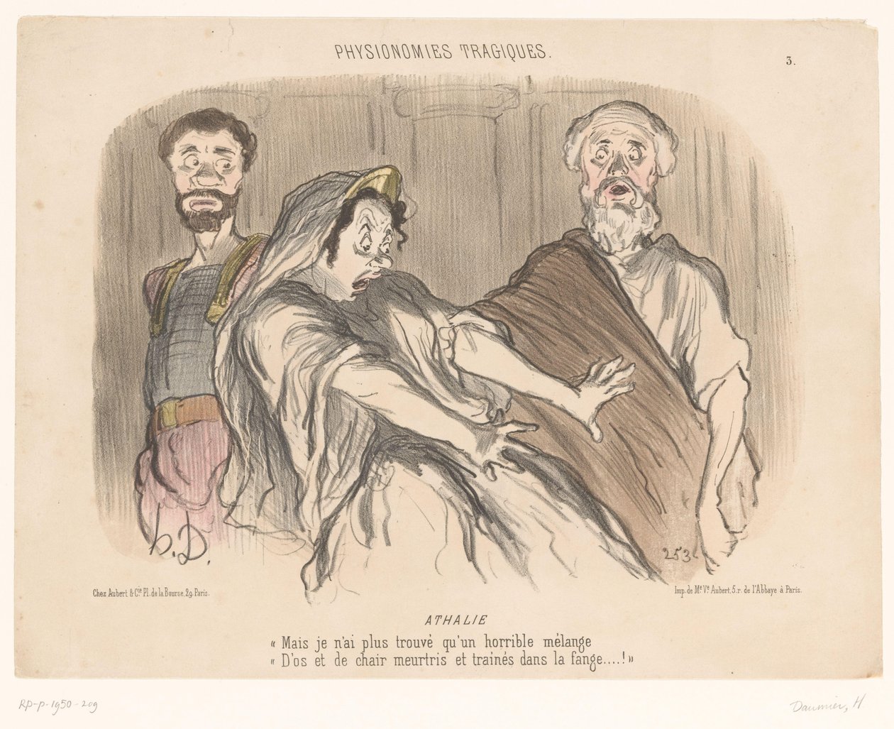 Athaliah ve una visión aterradora
Athalie (título en el objeto)
Rostros trágicos (título de la serie)
Physionomies tragiques (título de la serie en el objeto) de Honoré Daumier