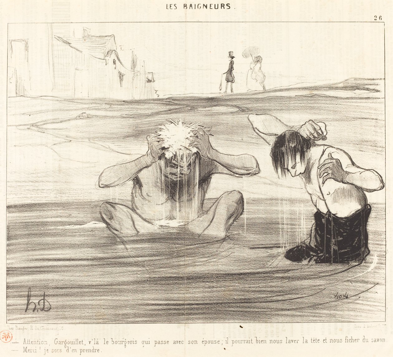 Atención, Gargouillet, ahí va el burgués que pasa... de Honoré Daumier