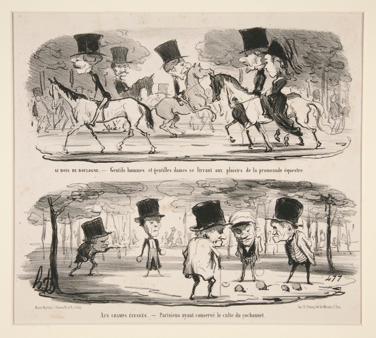 En el Bois de Boulogne de Honoré Daumier