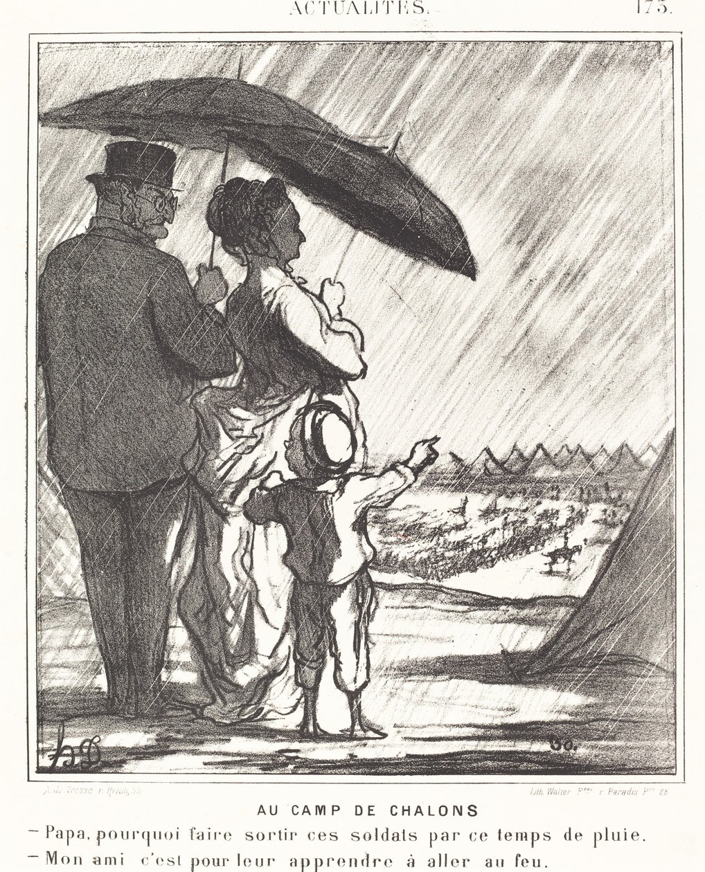 En el campamento de Châlons de Honoré Daumier