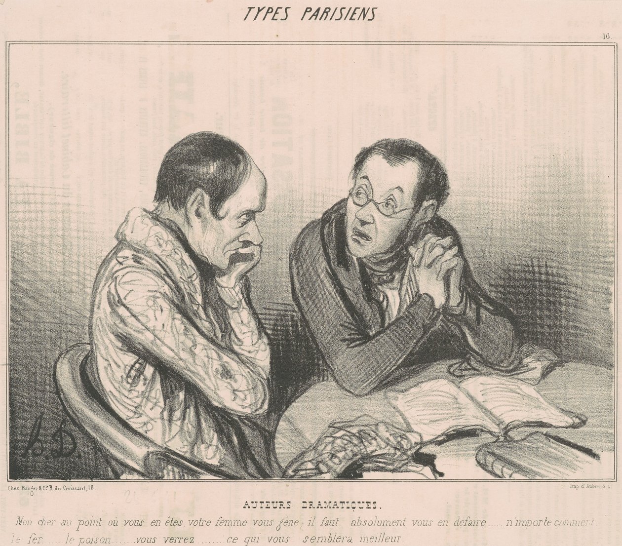 Auteurs dramatiques de Honoré Daumier