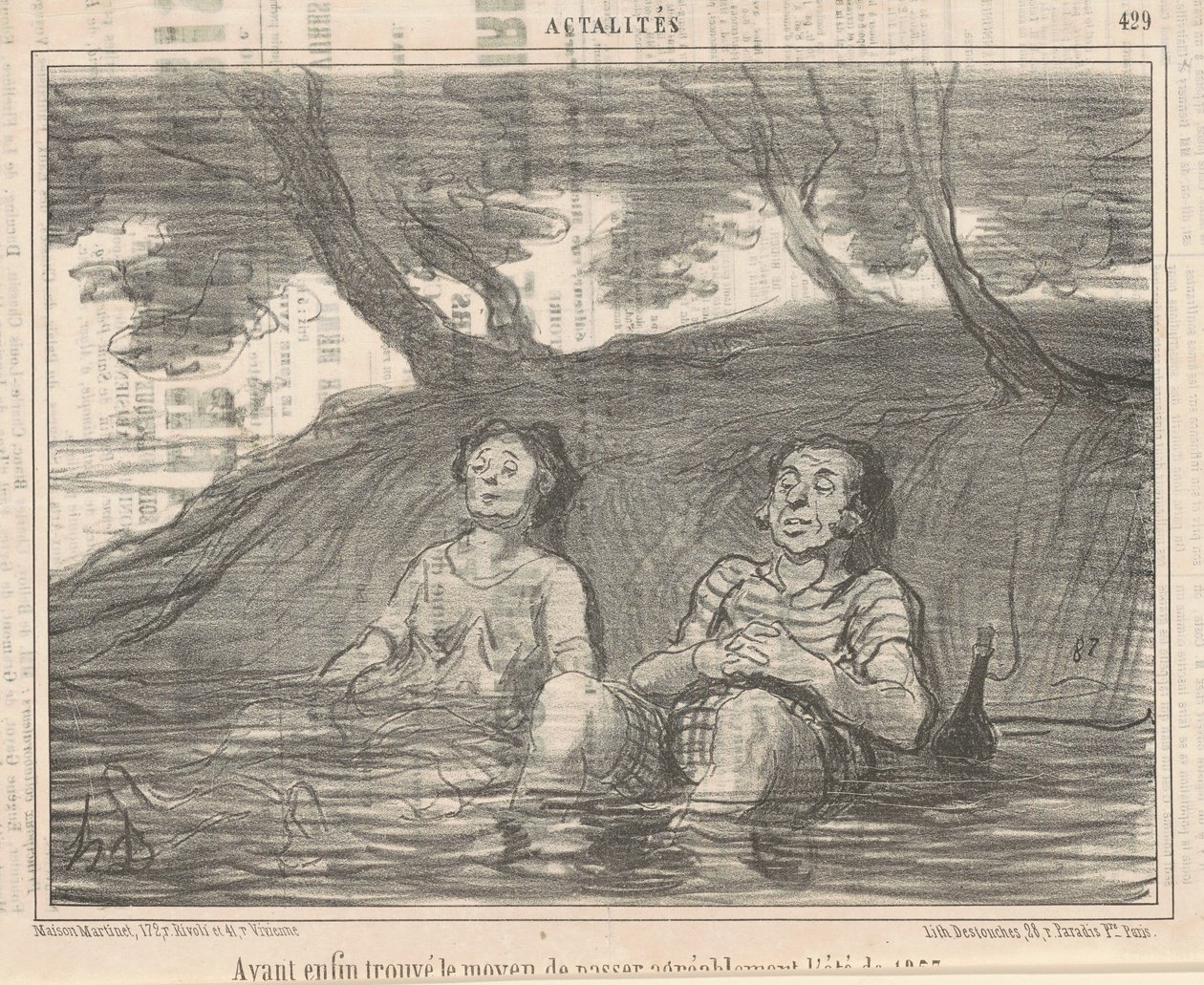 Habiendo ... encontrado la manera de pasar agradablemente el verano de Honoré Daumier
