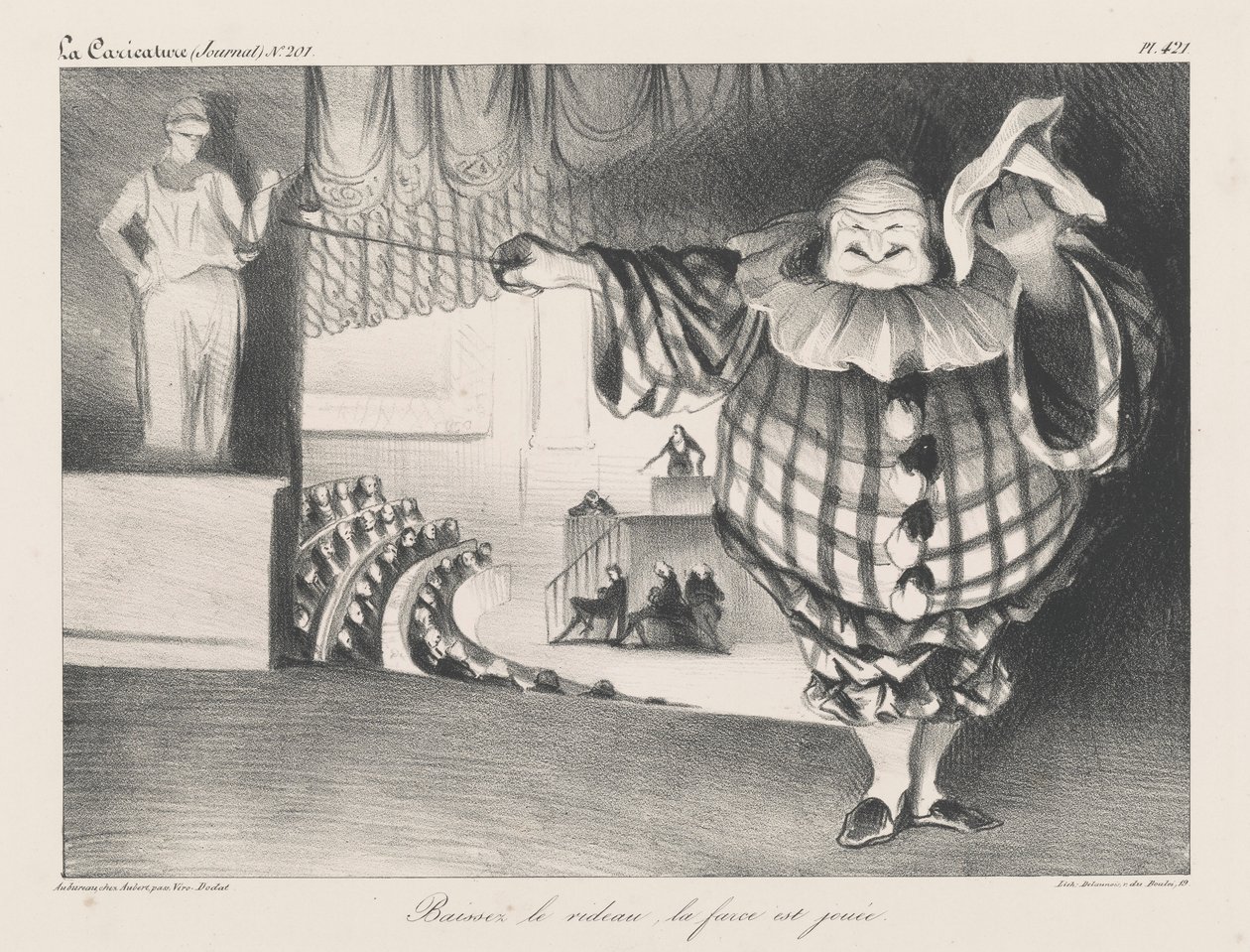 Baja el telón, la farsa ha terminado de Honoré Daumier