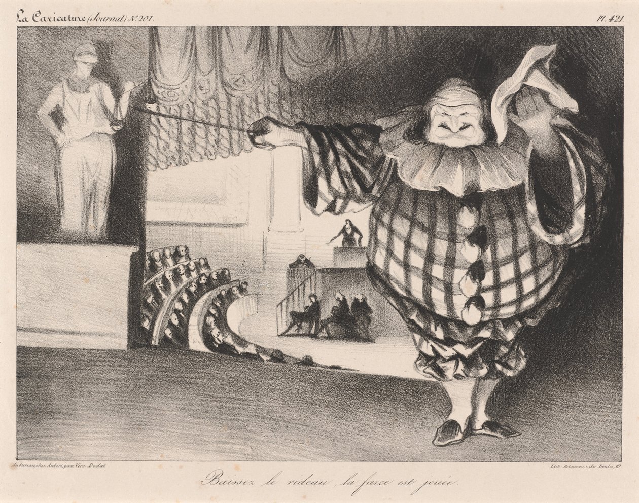 Bajad el telón, la farsa ha terminado de Honoré Daumier