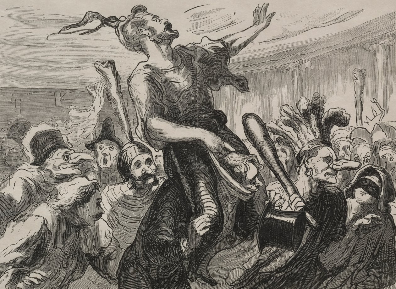 Baile de la ópera: ¡vivan los flambards! de Honoré Daumier
