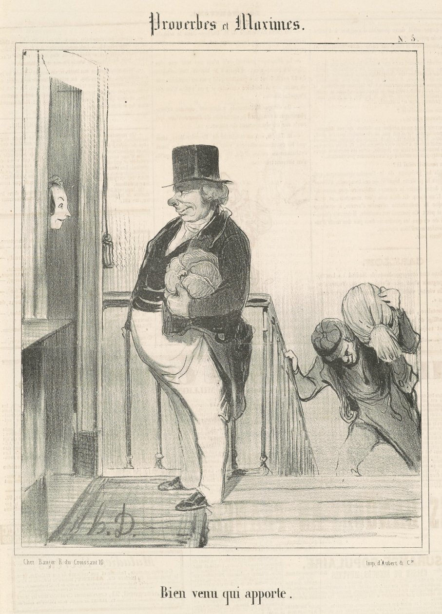 Bienvenido quien trae de Honoré Daumier
