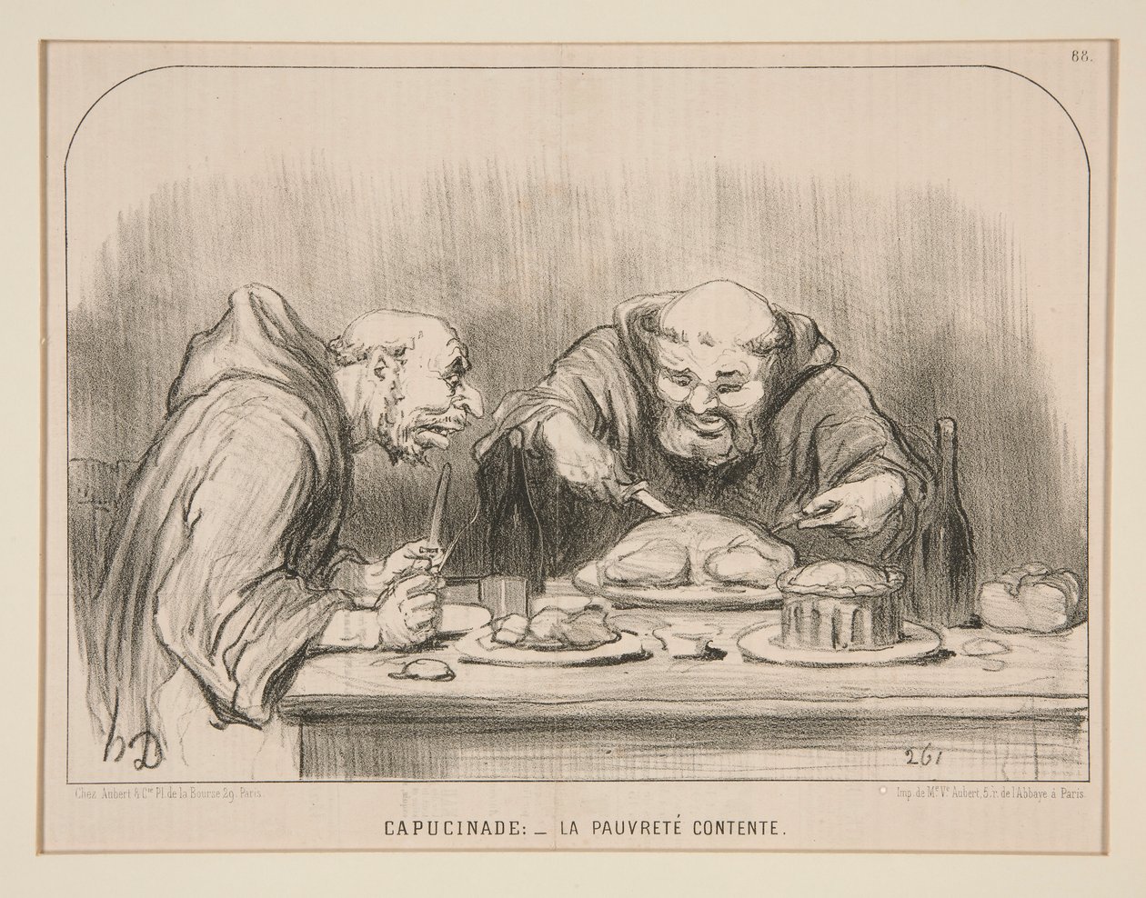 Capucinade: - Pobreza contenta, #88 de Actualites de Honoré Daumier