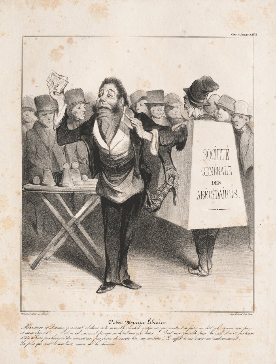 Caricaturana: Pl. 14, Robert Macaire Librero, 183 de Honoré Daumier