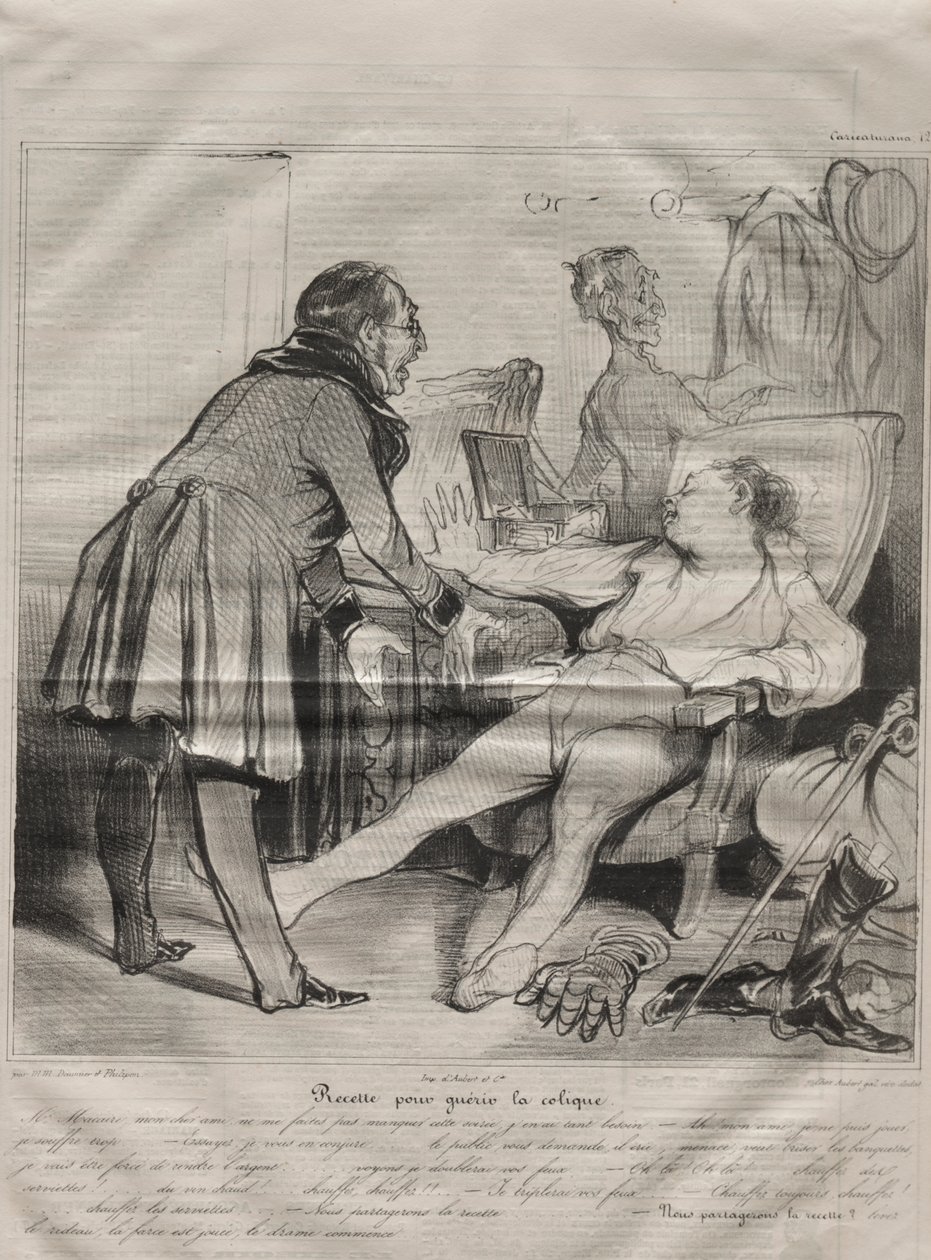 Caricaturana, plate 72: Recipe to Cure Colic de Honoré Daumier