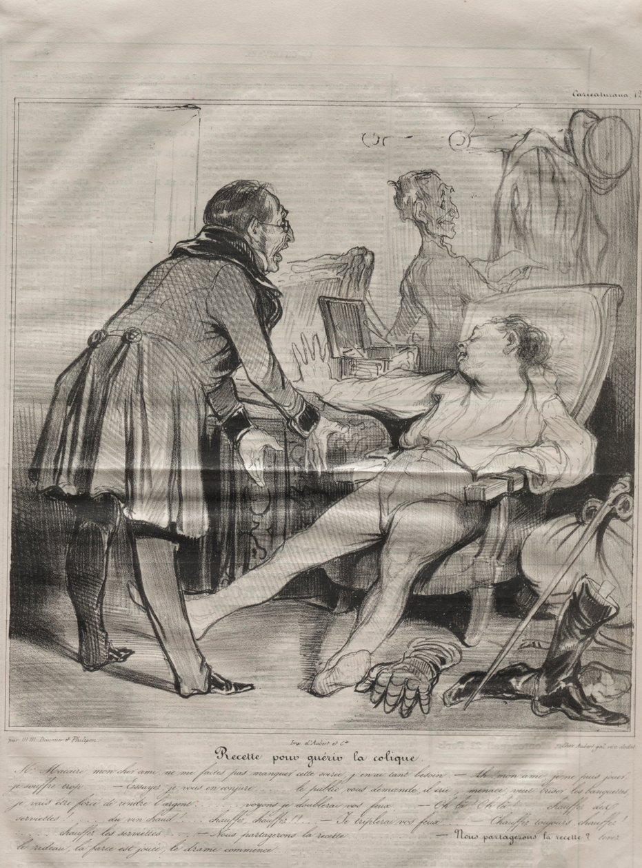 Caricaturana, lámina 72: Receta para curar el cólico, 14 de enero de 1838 de Honoré Daumier