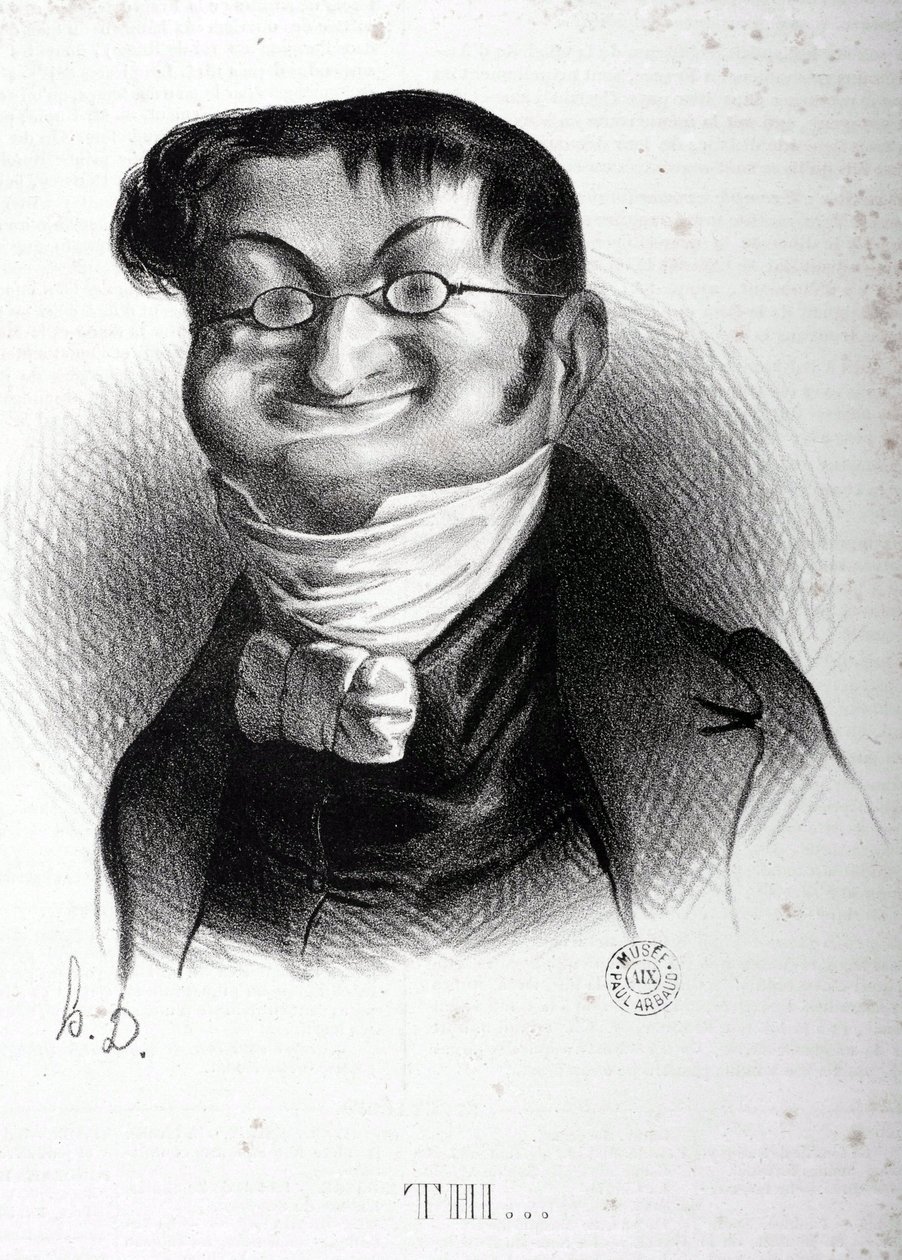 Caricatura de Adolphe Thiers (1797-1877), estadista francés. Dibujo de Honoré Daumier (1808-1879). Museo Arbaud. de Honoré Daumier